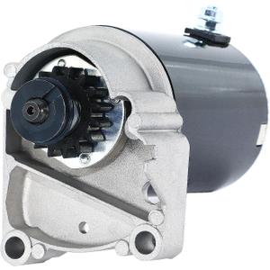Starter New Replacement for Briggs and Stratton 16 Teeth 399928 498148 495100, 14 16 18 HP 1996-1998 Air Cooled Briggs V Twin Cylinder HD 108mm Horizontal & Vertical System SBS0009 410-22010 5744N