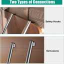 52" RV Bunk Ladder, 4 Step Integrated Aluminum Camper Bunk Bed Ladder with Anti-Slip Rubber Foot Pads, Sliver