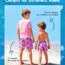 2 x SURF CUZ Boys Swim Trunks Toddler Swim Shorts UPF 50+ Bathing Suit for Boy Swimsuit Quick Dry Mesh Beach Boardshorts Swimwear (10-12 Years, Skateboard Dog)