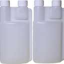 2 x 2 Pack Standard Squeeze Shot Bottle with 16oz Measuring Bottle and 1oz Flask Built-in | Plastic Flask with Shot Glasses built in and Flask Tumbler Shot Holder for Liquor, Travel, Outdoor