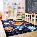 Kids Rugs for Playroom Educational Rug for Learn The ABC Alphabet, Soft Machine Washable Non-Slip Cute Carpet for Classroom Toddler Nursery Kids Room Decor Mat
