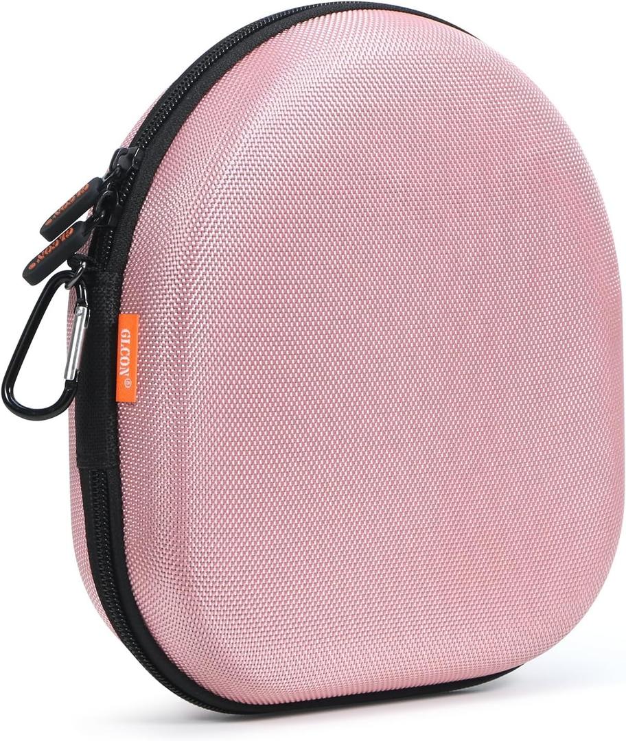 Hard Headphone Carrying Case Bag Compatible with JBL Live 770NC/670NC, JBL Tune 770NC/720BT/520BT/510BT, Sony WH-CH520/WH-CH720N, Soundcore Q20 Q20i Q30, Jlab Headphones and Accessories (Large, Gentle-Pink)