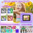 Kids Camera Instant Print, Christmas Birthday Gifts for Girls and Boys, 1080P HD Video Digital Kids Camera with 32G Card, Toddler Camera for 3-12 Years Old, Purple