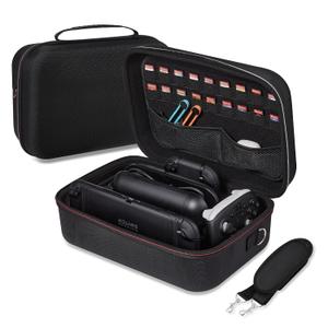 CoBak All-in-One Carrying Case for Nintendo Switch 2 (2025), with 18 Game Card Slots, Pro Controller Holder, Dock & Adapter Storage, Accessory Compartment, Portable Travel Bag, Black