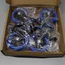 4 Inch Stem Caster Wheels Heavy Duty with Dual Locking 2200Lbs, Threaded Stem Casters 3/8" -16 x 1, Swivel Industrial Casters Set of 4, Wheels for Cart and Furniture