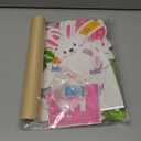 Pasimy 72 Pcs Spring Easter Bulletin Board Decorations 3D Egg Bunny Flowers Paper Cutouts Classroom Decors Egg Cited for Spring with Grass Flowers Birds Bunny for Home Nursery School Party Supplies