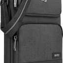 Solo New York Universal Tablet Sling Bag for Women & Men - Crossbody Bag for Travel, Walking, & Hiking, Adjustable Shoulder Strap, Front Zippered Pocket, Fits 12.9" Tablets - Ludlow, Grey