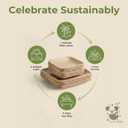 Koala love Palm Leaf Plate Bamboo Paper Plates Disposable 10 Inch & 7 Inch Bulk Party Pack Eco Compostable Biodegradable Wooden Plate Best Alternative To Plastic Paper Plates (50 pc)