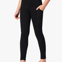 Stelle Girls' Athletic Leggings Kids Dance Running Yoga Pants Workout Active Dance Tights with Pockets, Size:M