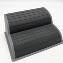 CiWiVOKi 2-Step Modular Dog Ramp - Portable Non-Slip Stairs for Small Dogs with High Support, Lightweight Plastic Pet Steps Fits Staircase Indoor, Ideal for Elderly Injured Pets (9.5"D, 1-Pack, Grey)