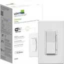 Leviton Decora Smart Dimmer Switch, Wi-Fi 2nd Gen, Neutral Wire Required, Works with Matter, My Leviton, Alexa, Google Assistant, Apple Home/Siri & Wired or Wire-Free 3-Way, D26HD-2RW, White