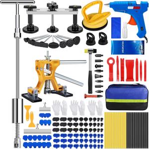 Car Dent Puller Kit, 135Pcs Car Paintless Dent Remover Tool Kit