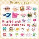 Epakh Grandparents Day Bulletin Board Decorations Paper Cutouts Grandparents Day Party Decorations Set Grandma and Grandpa Classroom Decor Cutouts for School Wall Door Supplies(Vivid)