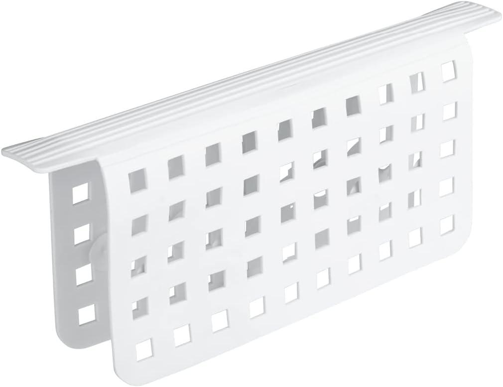 iDesign Plastic Kitchen Mat Sink Protector, The Euro Collection - 11" x 12", White
