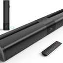 Sound Bar for Smart TV, 2 in 1 Detachable Home Audio Soundbar Speaker,20 Sound Bar with Optical/AUX/HDMI-ARC/Bluetooth Connection, Wall Mountable, Black, RDS6401M-USGW