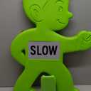 Slow Children At Play Safety Signs for Street, 31 Inch Kids At Play Safety Signs for Street Neighborhoods Schools Driveway, Slow Down Kids At Play Sign with Reflective SLOW Sticker & Warning Flag