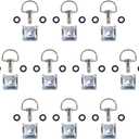 MOTO4U Quick Release D-Ring Race Fasteners 17mm Chrome Silver (10 Pack) (Sliver)