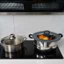 2 x Vented Tempered Glass Universal Lid for Pot Pan Skillet with Heat Resistant Silicone Rim Microwave Splatter Lid Cover Microwave Safe Fit 9.5 10 10.5 11 Cookware, Dishwasher Safe Grey