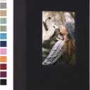 Vienrose Linen Photo Album 300 Pockets for 4x6 Photos Fabric Cover Photo Books Slip-in Picture Albums Wedding Baby Black