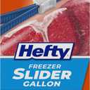 Hefty Slider Freezer Kitchen Storage Bags, Gallon Size, 56 Count (Clear)
