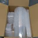 Funnymoom 15 Set 24oz Clear Plastic Drink Buckets with Lids and Straws Disposable Iced Coffee Cups Buckets for Cocktail Parties Smoothie Cup Bulk with Handles for Beach Pool Party Supplies