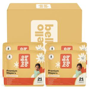 Hello Bello Premium Diapers, Size 4 (22-37 lbs) Surprise Pack for Girls - 84 Count, Hypoallergenic with Soft, Cloth-Like Feel - Assorted Girl & Gender Neutral Patterns