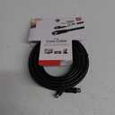 GE RG6 Coaxial Cable, 25 Ft. F-Type Connectors, Double Shielded Coax, Input output, Low Loss Coax, Ideal for TV Antenna, DVR, VCR, Satellite Receiver, Cable Box, Home Theater, Black, 33598
