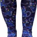 Crazy Compression Socks, Comfortable Support Socks for Recovery, Travel, Hiking, and Long-Hour Comfort w/Fun Designs, L-XL
