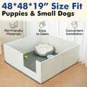 48" * 48" Whelping Box for Dogs and Puppies - Perfect for 2-5 Puppies Growth Period - White