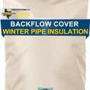 Backflow Preventer Cover Insulated (5F) with Thicker 7 Layers Fabric - 16" W x 20" H with Aluminum Foil Backflow Cover for Winter Pipe Freeze Protection - Sprinkler Covers for Outside