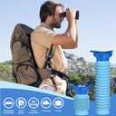 Pee Bottles for Men, Adjustable Emergency Urinal, Portable Toilet 750ML | Car Pee Bottle for Men & Women, Portable Toilet for Car, Shrinkable Personal Mobile Toilet, Travelling, Traffic Jams & Hiking, One Size