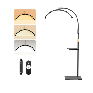 Lash Lamp, Large Half Moon Light For Lash Tech Nail Tech Tattoo Artist And Skincare, Adjustable Gooseneck LED Moon Lash Light, Dimmable Brightness and Color Modes, With Tool Tray