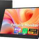 HotYeah Portable Laptop Monitor, 15.6-in 1080P FHD Travel Monitor USB-C HDMI External Computer Screen FreeSync IPS w/Kickstand, Extra External Display for Laptop PC Mac Phone Tablet Switch Xbox PS5