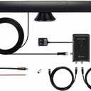 Antop at-500SBS Amplified HDTV＆Fm Antenna, Noise-Free 4G LTE Filter & Smart Boost System for Dual Connectivity, Support TV and A Second Device(Tv, FM or OTA-Ready Streaming Device or Projector)