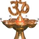 Electric Plastic Light, Pooja Diya with LED Spark, Home Temple Decor, Electric Diya Golden,Mandir Diya,Diwali Diya Lamp (1 Layer, 1)