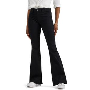 Lee Women's Legendary Mid Rise Flare Jean (12, Black)