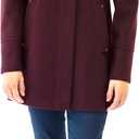 Nine West Women's Ah8211 - Nine West Mid-length Faux Wool Coat (Red, S)