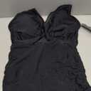 Blooming Jelly Women One Piece Swim Dress Tummy Control Swimsuits Slimming Mesh Sheer Sarong Wraps Bathing Suit, Large