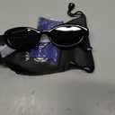 miyya 2025 Polarized Oval Sunglasses with UV Protection - Multiple Trendy Colors & Patterns (Black)