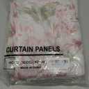 Pink Floral Curtains 63 Inch Length 2 Panels Elegant French Romantic Flower Patterned Sheer Curtains for Bedroom Privacy Light Filtering Rod Pocket Modern Window Treatment for Girls Nursery, 52x63