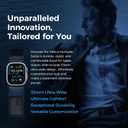 Tefeca Fortitude Series USA Flag Ultrawide Band Compatible with Apple Watch Ultra 2/Ultra 49mm, Series 10 46mm, Series 9/8/7 45mm, SE2/SE/6/5/4 44mm (Onyx)