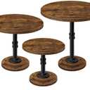Cake Stand Rustic Industrial Wood Round Cupcake Stands Cake Stand Set of 3 Dessert Table Display Set Serving Tray Decoration for Birthday Celebration Party Baby Shower