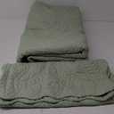 Cmfshape King Bedspread 106"x96",3 Piece King Quilt with 2 Shams,Lightweight Sage Green Quilt Set for All Season,Modern Coin Pattern Bedding Set