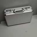 Security Lock Boxes - 14.2 x 9.4 x 4.5 Inch Medium, Portable Locking Storage Totes with Dual Combination Locks, Medicine Lock Box, Lock Boxes for Personal Items, Cash & Briefcase - Silver