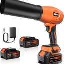 Leaf Blower Cordless with Battery and Charger,500,000 RPM,Extended Nozzle,Lightweight Handheld Design,Blower for Patio Cleaning,car Blowing Water,Blowing Leaves and Dust (Bright Orange