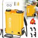 Battery Backpack Sprayer Compatible with Dewalt 20V Battery (Tool Only) 4.2 Gallon with Auto Mixer, 0–100PSI Adj, Leak-Proof Metal Telescopic Wand 42", 6 Nozzles, Ergonomic Strap Ecarke Garden Sprayer