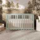 Dream On Me Synergy Wave 5-in-1 Convertible Full Size Baby Crib, Sage Green, 53.5"L x 29.8"W x 34"H