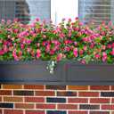 Grunyia Artificial Flowers, Fake Outdoor UV Resistant Plants Faux Plastic Greenery Shrubs Indoor Outside Hanging Planter Home Kitchen Office Wedding, Garden Decor (Pink)
