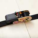 4 Pack Tie Down Straps, Ratchet Straps Heavy Duty Coated S Hooks, 1500 Pound Break Limit (15 FT, Black)