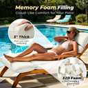 Outdoor Chaise Lounge Chair Cushion, Waterproof Non-Slip Patio Chaise Lounge Cushions for Outdoor Furniture, 80 x 26 x 5 Inches, Beige